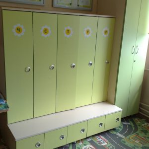 Шкаф для одежды с тумбой под обувь для детского сада в Калининграде
