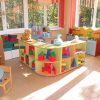 Стеллаж для игрушек угловой. Мебель для детского сада в Калининграде